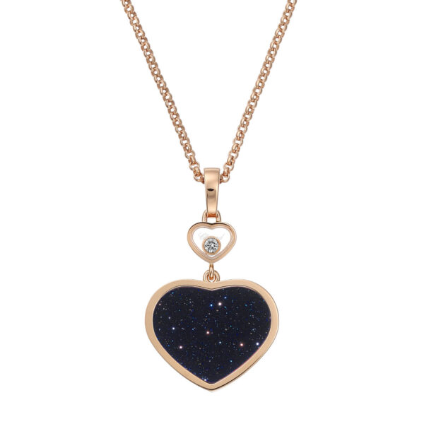 Chopard Anhänger mit Kette Happy Hearts