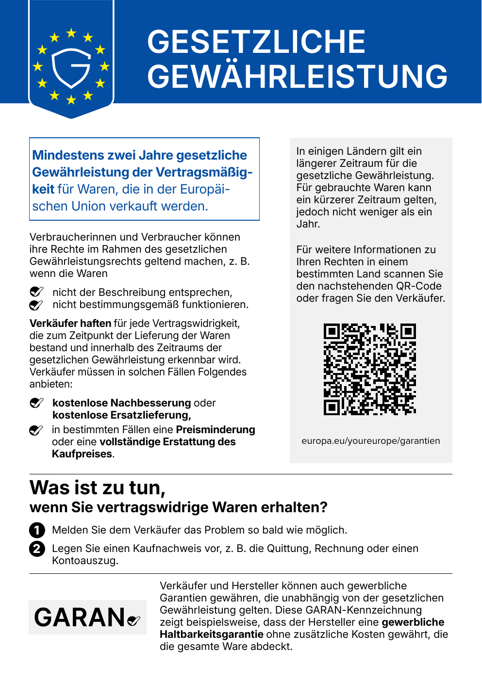 Gewährleistungsmitteilung